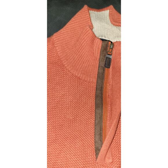 NEW Jos A Bank Executive Collection 1/4 Zip Pullover Sweater 100% Cotton LARGE - Picture 8 of 10